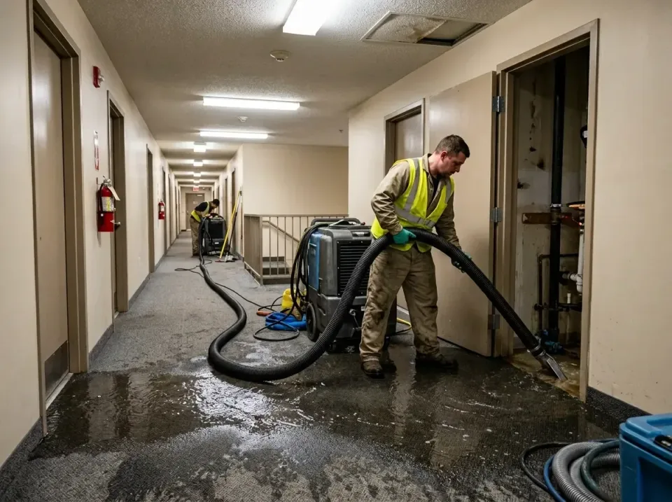 multi-unit-apartment-hallway-f-005 — frequently asked questions, Emergency Burst Pipe Water Extraction & Removal in Wauwatos…